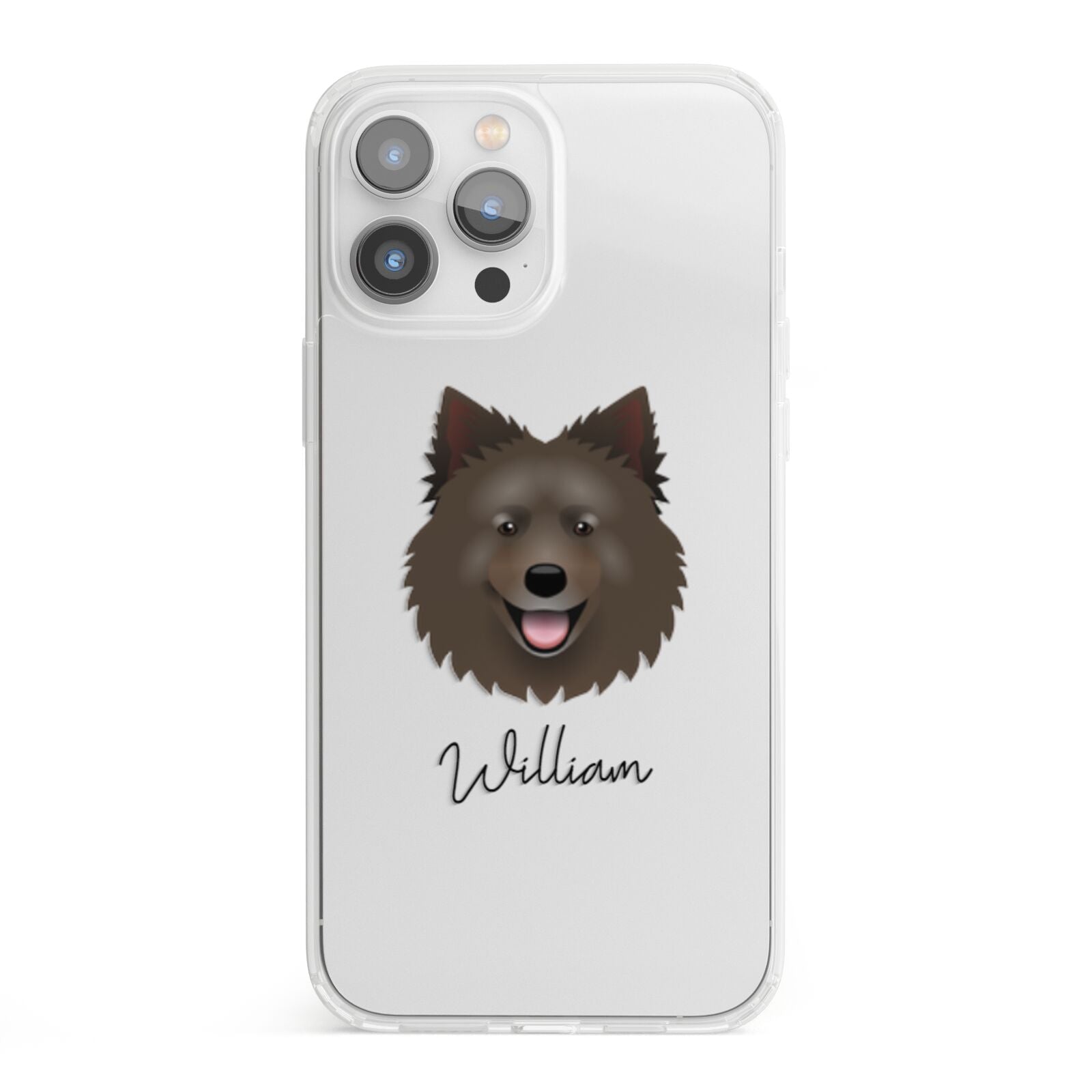 Swedish Lapphund Personalised iPhone 13 Pro Max Clear Bumper Case