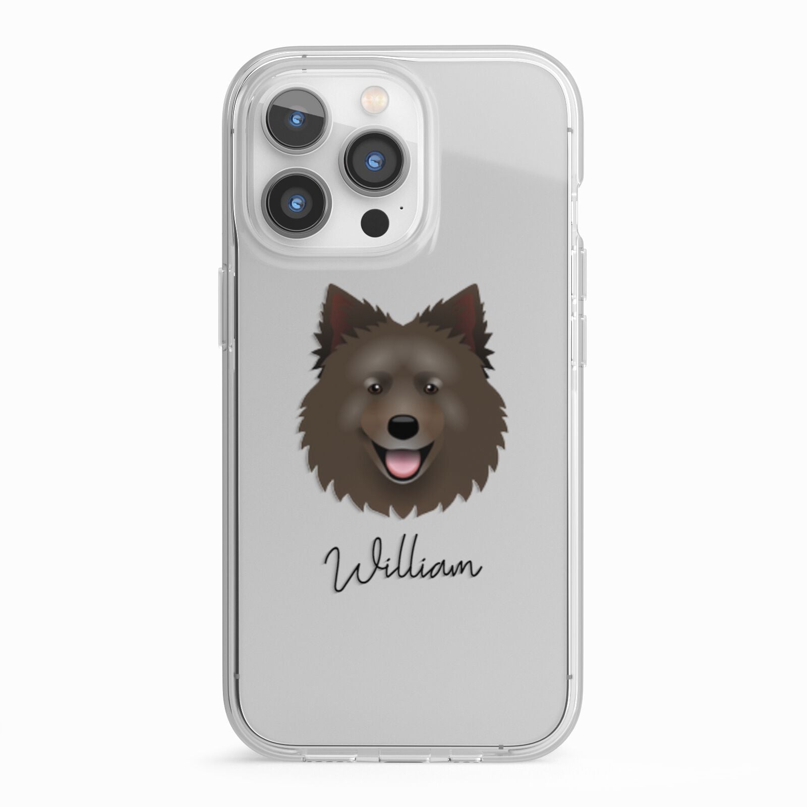 Swedish Lapphund Personalised iPhone 13 Pro TPU Impact Case with White Edges