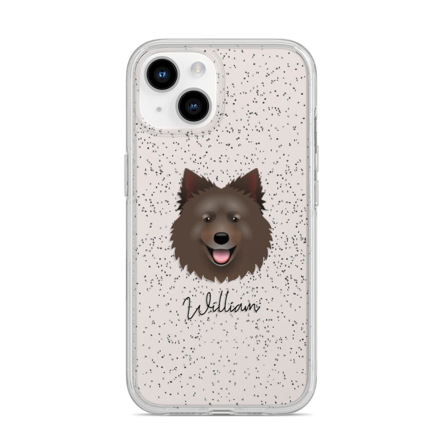 Swedish Lapphund Personalised iPhone 14 Glitter Tough Case Starlight