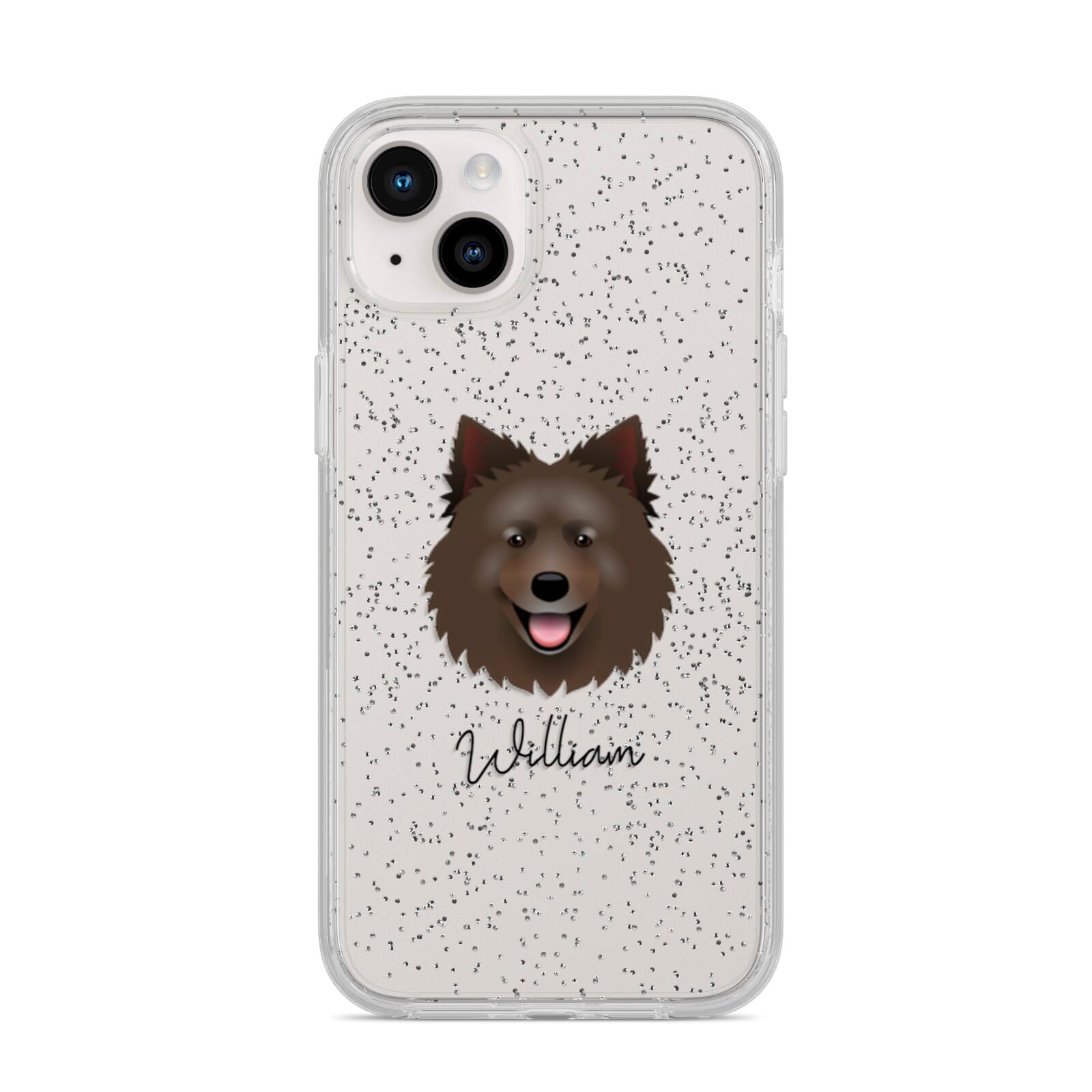 Swedish Lapphund Personalised iPhone 14 Plus Glitter Tough Case Starlight