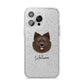 Swedish Lapphund Personalised iPhone 14 Pro Max Glitter Tough Case Silver
