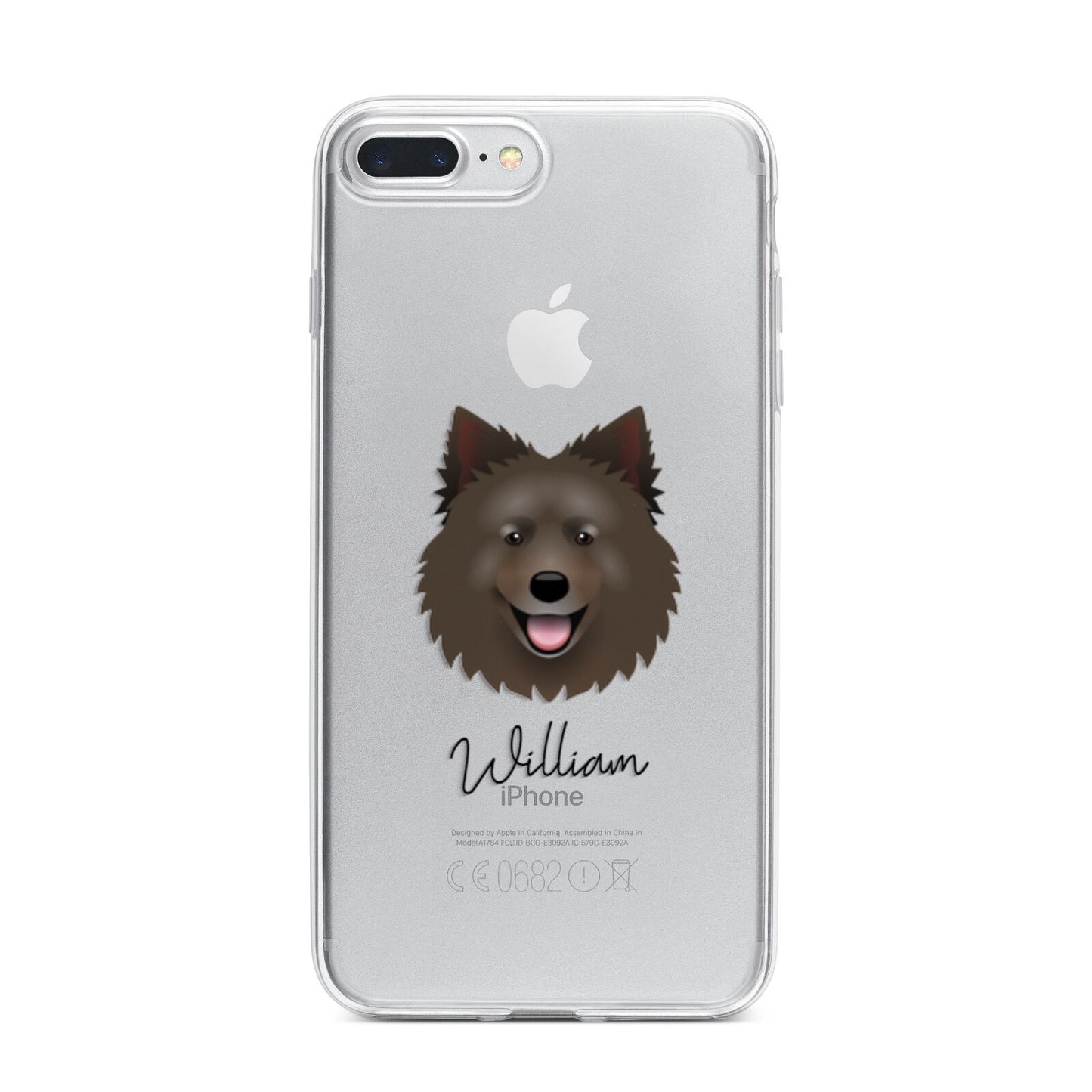 Swedish Lapphund Personalised iPhone 7 Plus Bumper Case on Silver iPhone