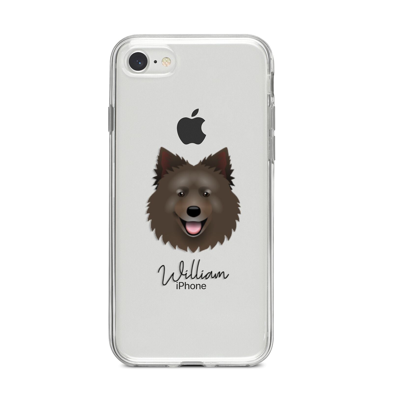 Swedish Lapphund Personalised iPhone 8 Bumper Case on Silver iPhone