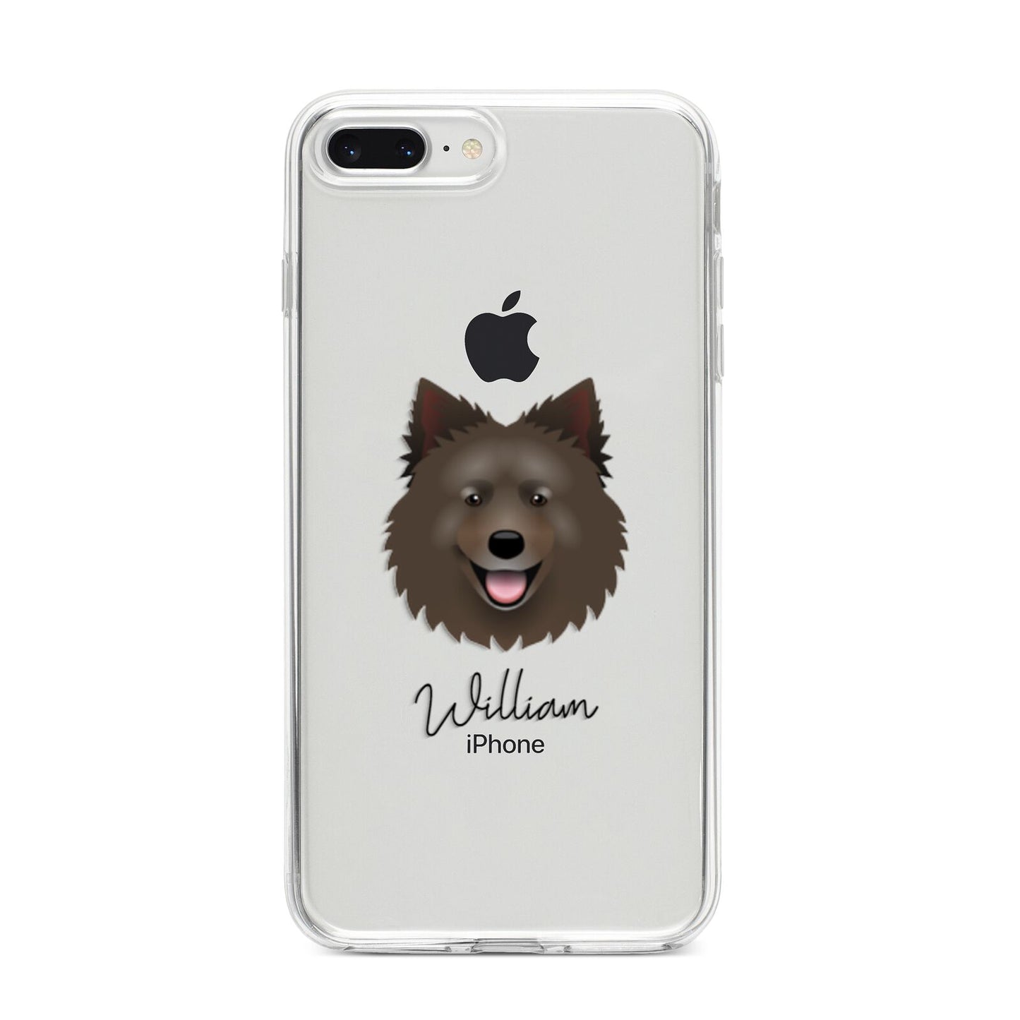 Swedish Lapphund Personalised iPhone 8 Plus Bumper Case on Silver iPhone