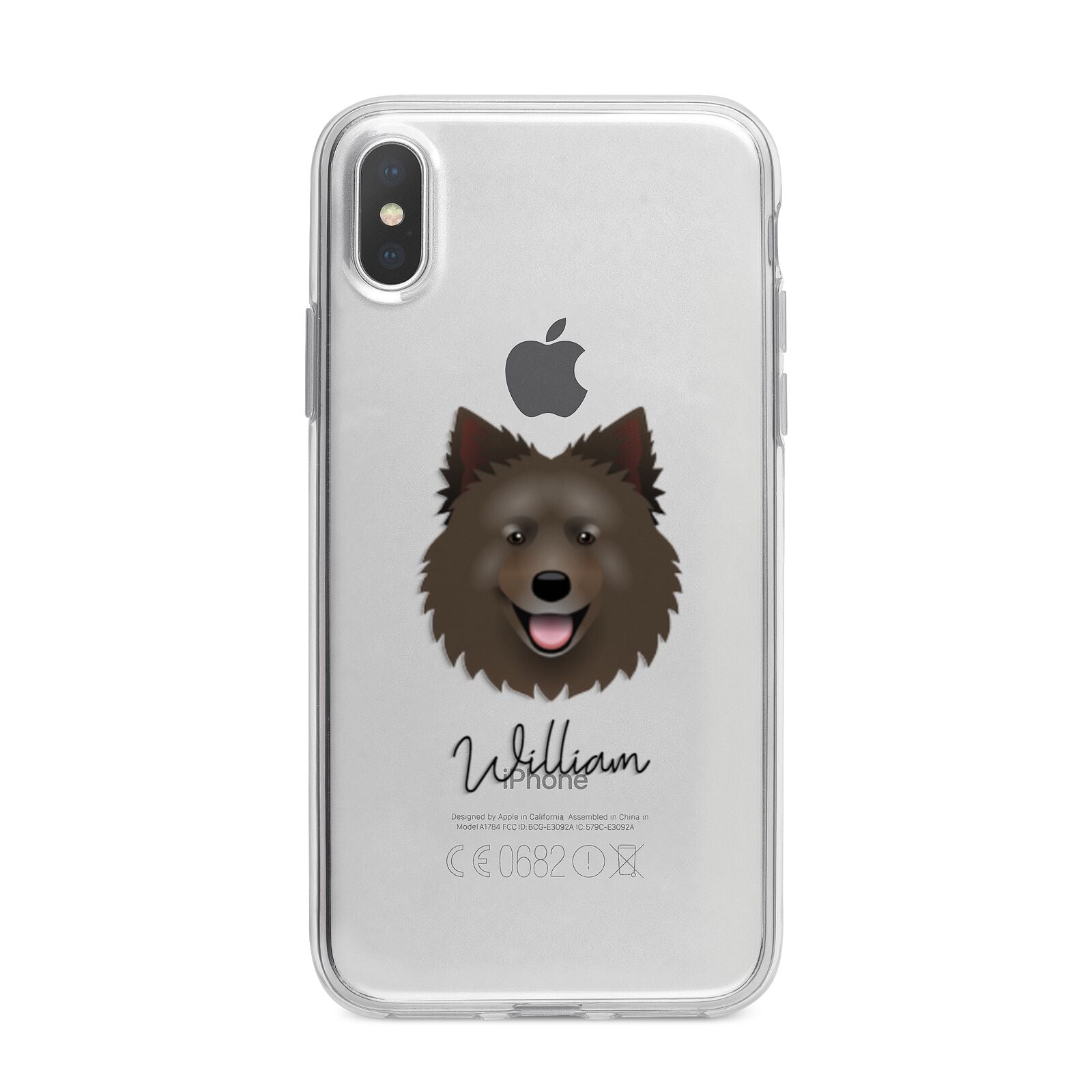 Swedish Lapphund Personalised iPhone X Bumper Case on Silver iPhone Alternative Image 1