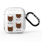Swedish Vallhund Icon with Name AirPods Glitter Case