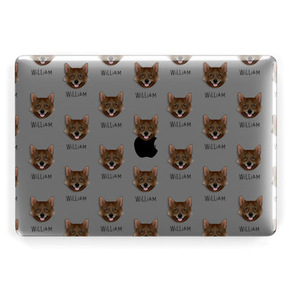 Swedish Vallhund Icon with Name Apple MacBook Case