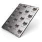 Swedish Vallhund Icon with Name Apple iPad Case on Grey iPad Side View