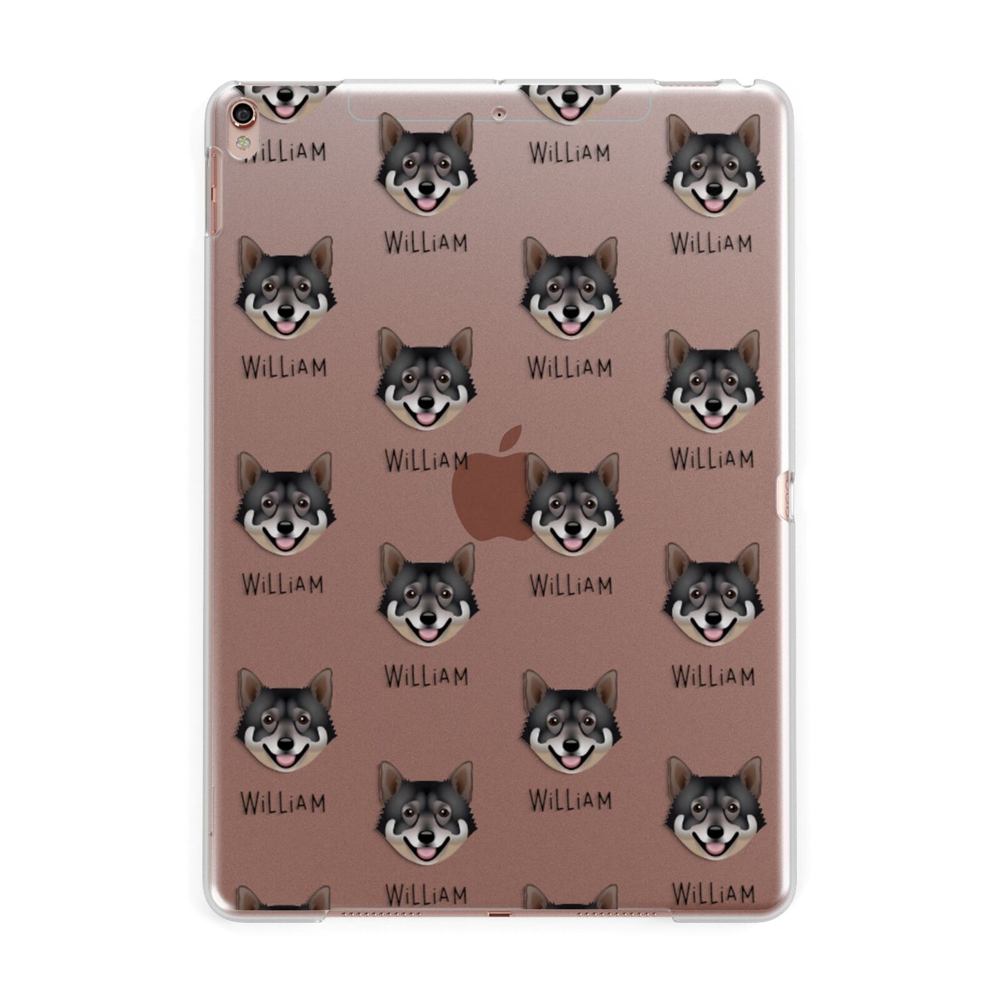 Swedish Vallhund Icon with Name Apple iPad Rose Gold Case