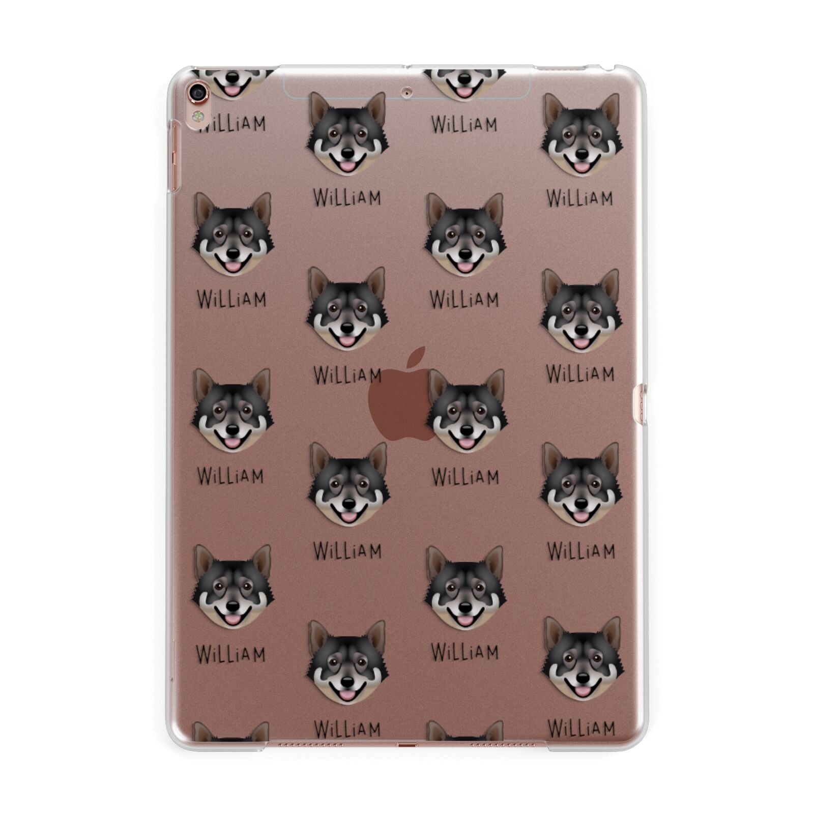 Swedish Vallhund Icon with Name Apple iPad Rose Gold Case