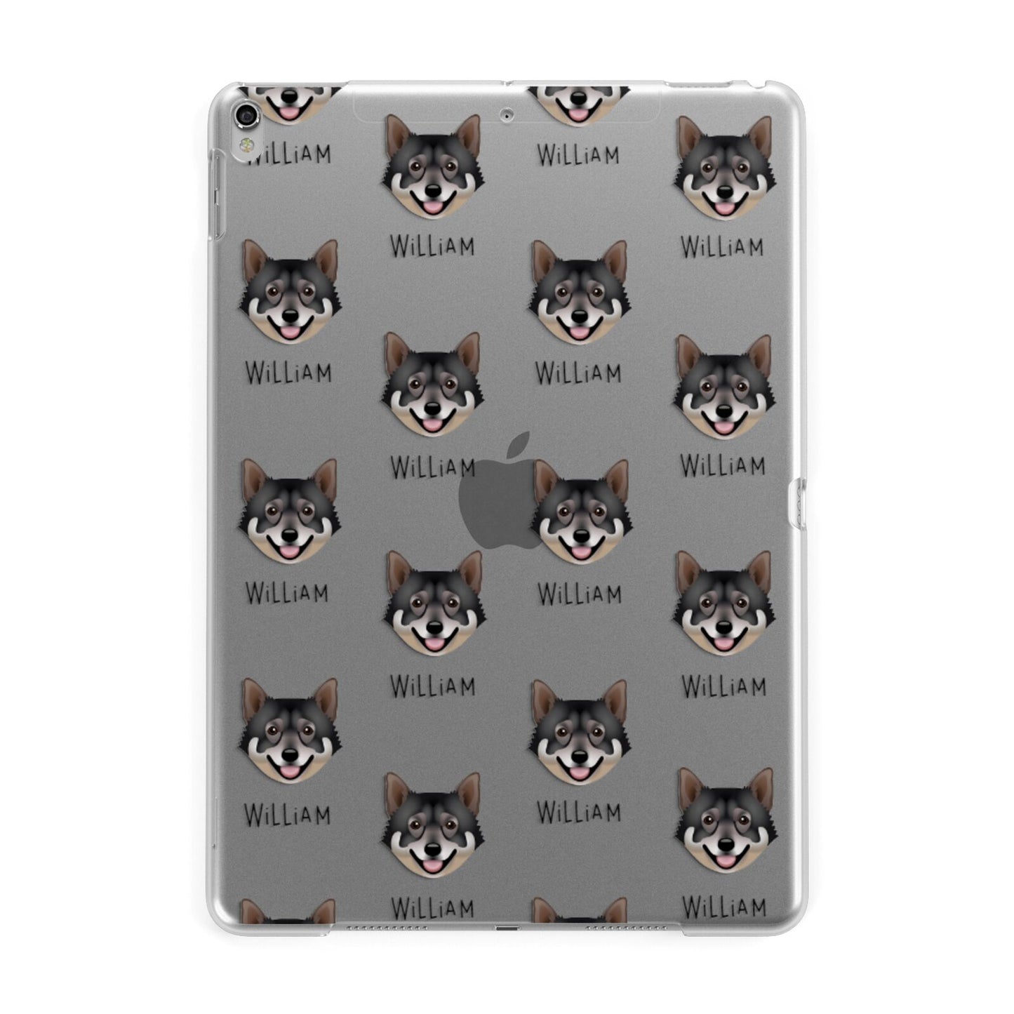 Swedish Vallhund Icon with Name Apple iPad Silver Case