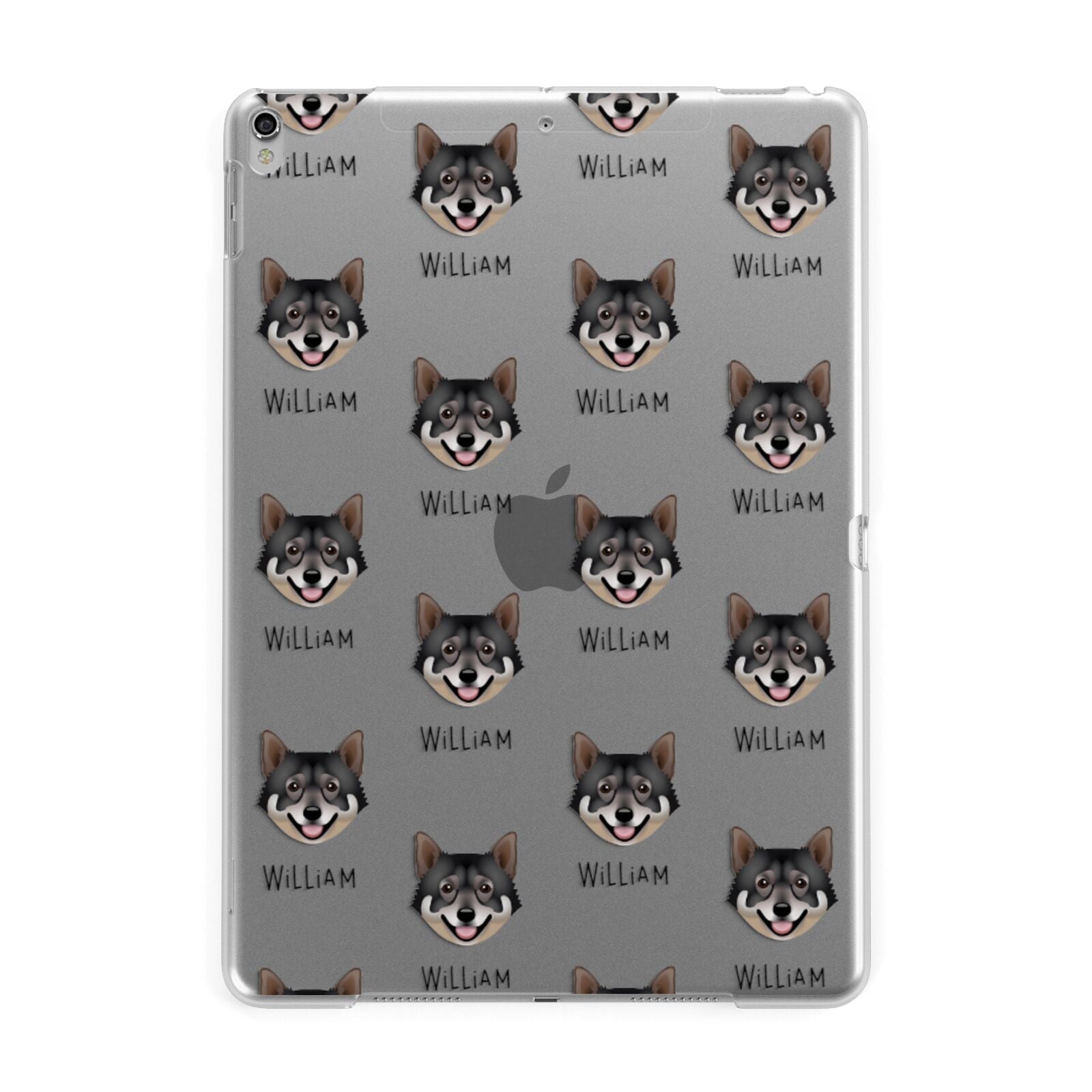 Swedish Vallhund Icon with Name Apple iPad Silver Case
