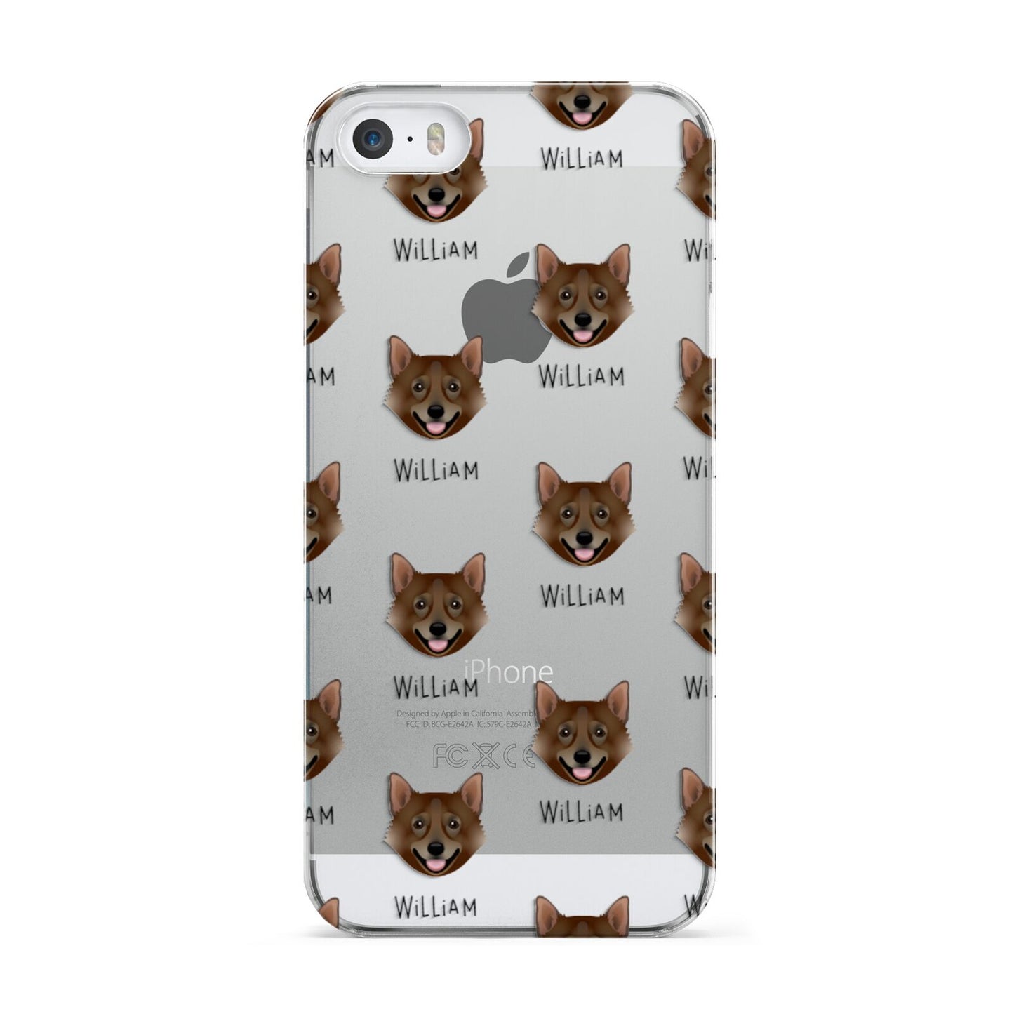 Swedish Vallhund Icon with Name Apple iPhone 5 Case