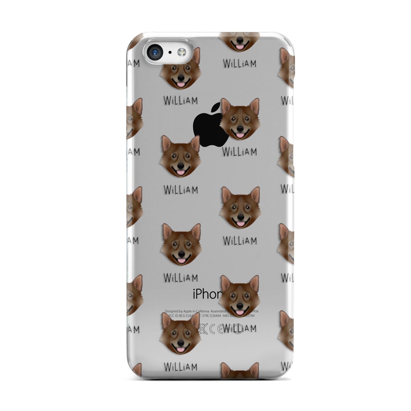 Swedish Vallhund Icon with Name Apple iPhone 5c Case