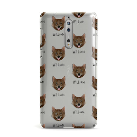 Swedish Vallhund Icon with Name Nokia Case