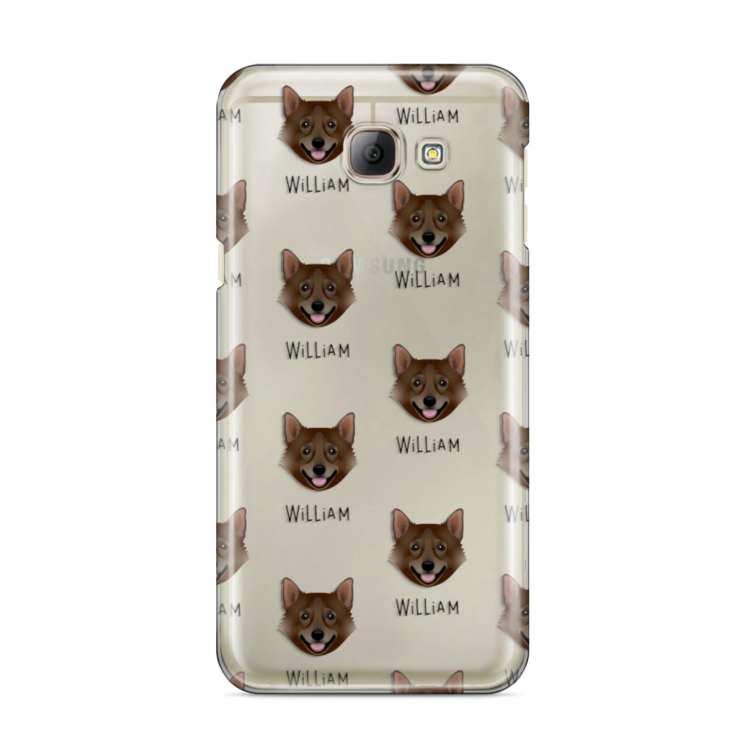Swedish Vallhund Icon with Name Samsung Galaxy A8 2016 Case