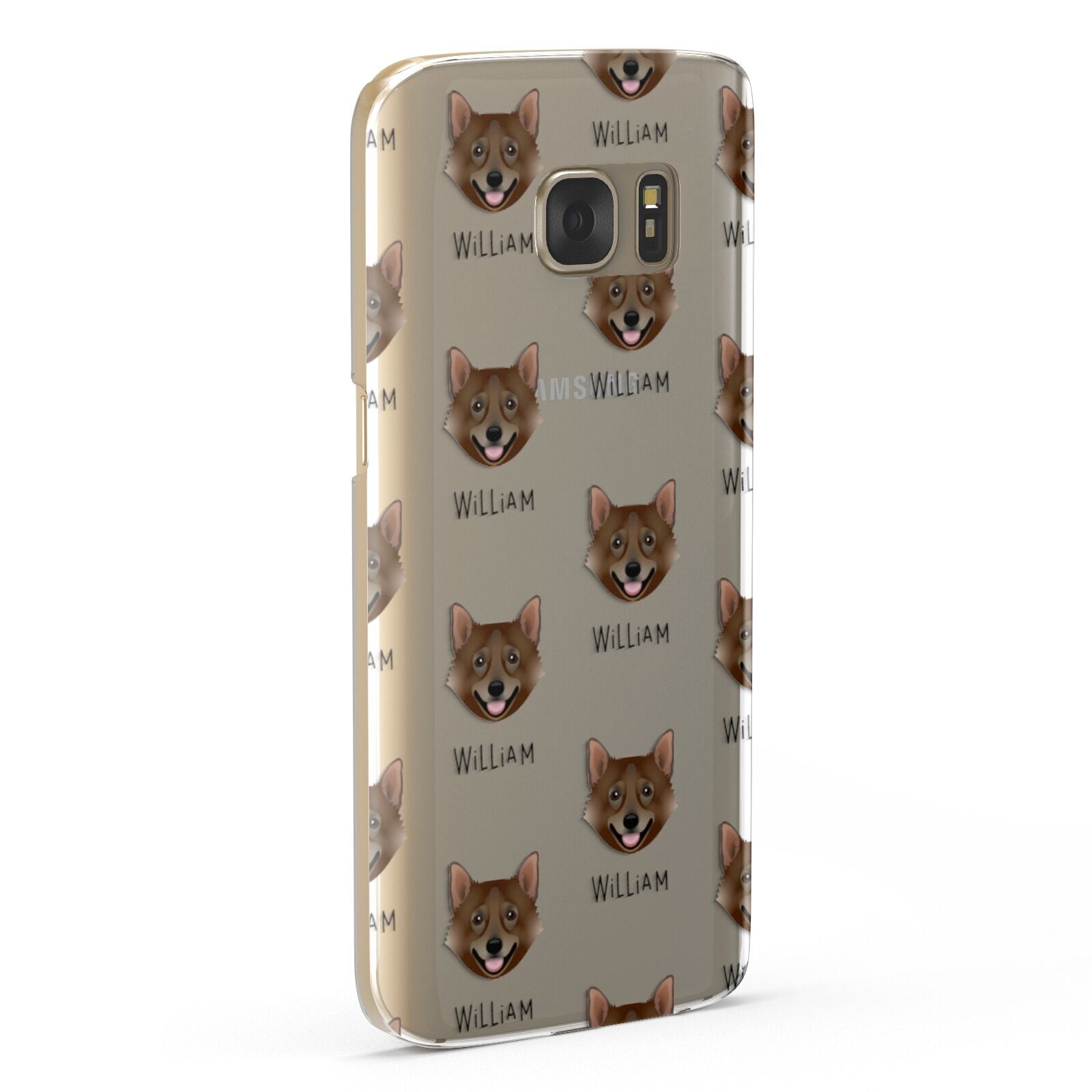 Swedish Vallhund Icon with Name Samsung Galaxy Case Fourty Five Degrees