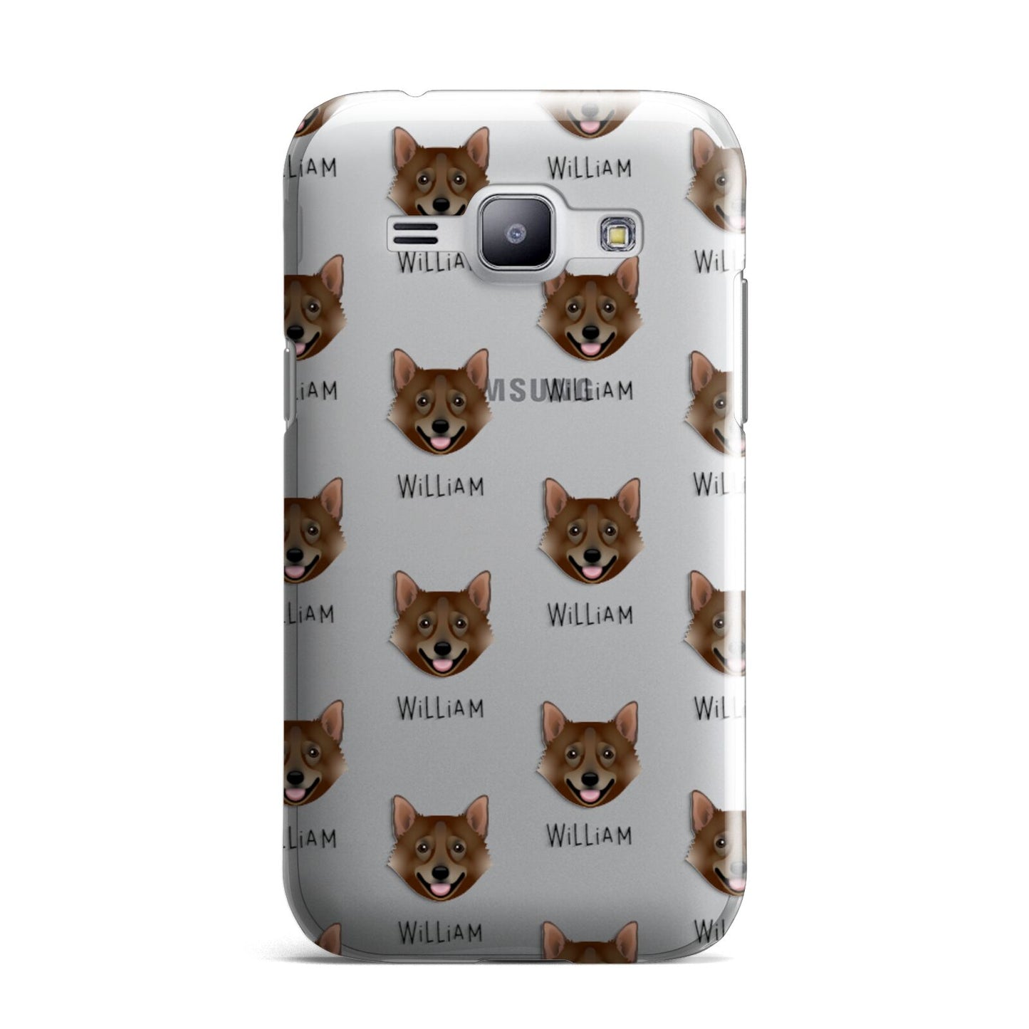 Swedish Vallhund Icon with Name Samsung Galaxy J1 2015 Case