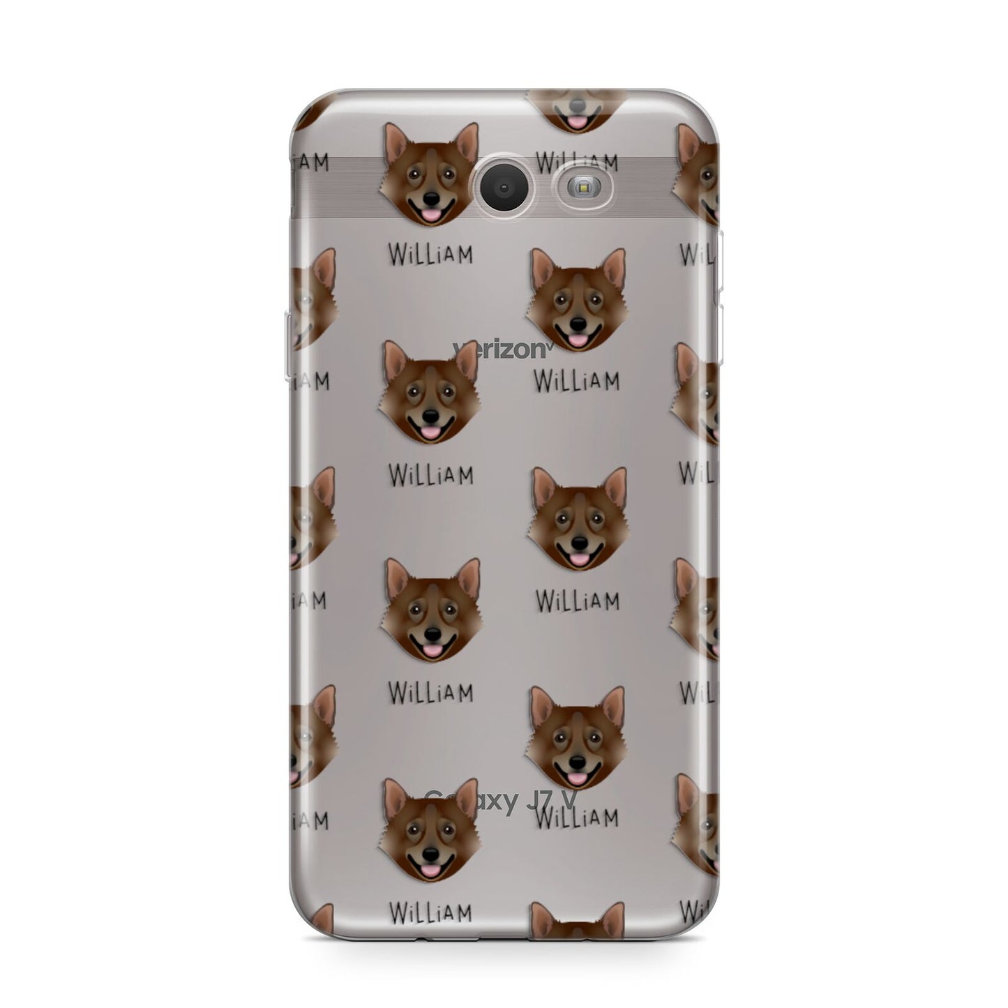 Swedish Vallhund Icon with Name Samsung Galaxy J7 2017 Case