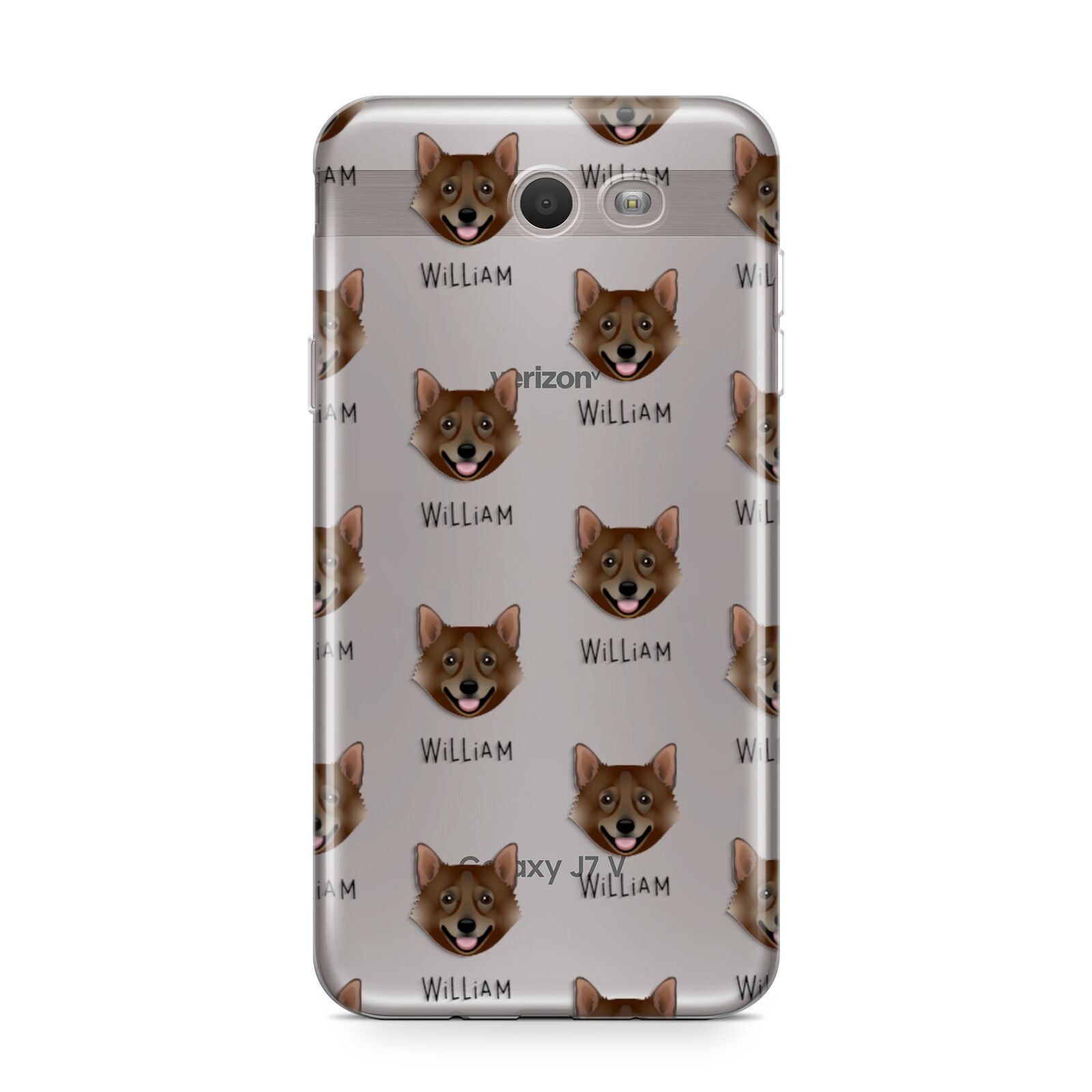 Swedish Vallhund Icon with Name Samsung Galaxy J7 2017 Case