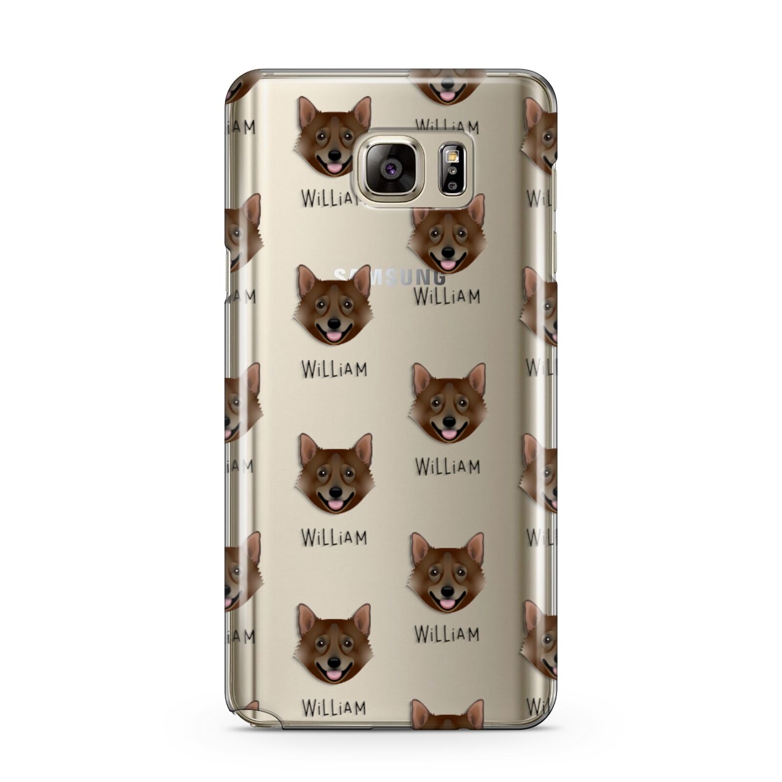 Swedish Vallhund Icon with Name Samsung Galaxy Note 5 Case