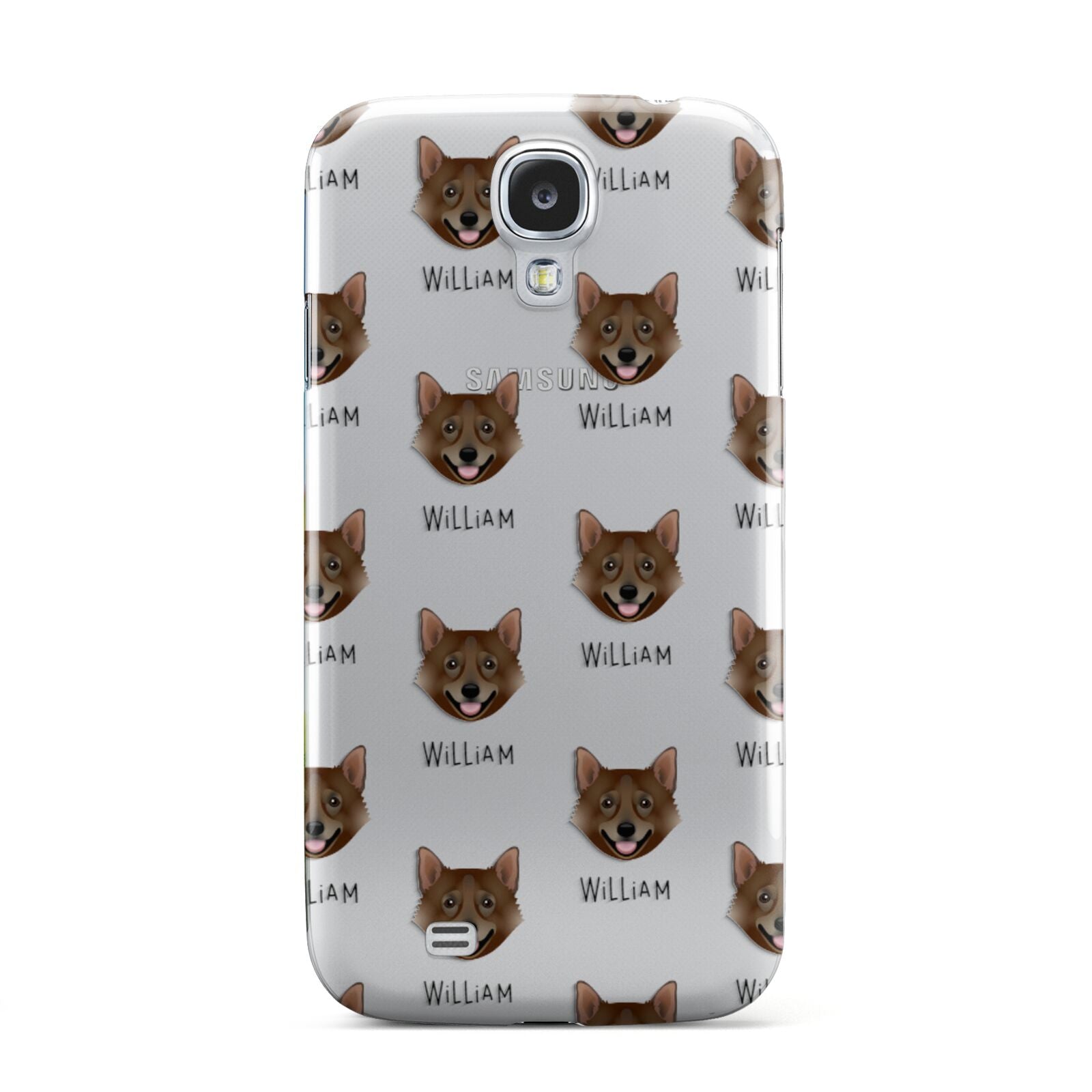Swedish Vallhund Icon with Name Samsung Galaxy S4 Case