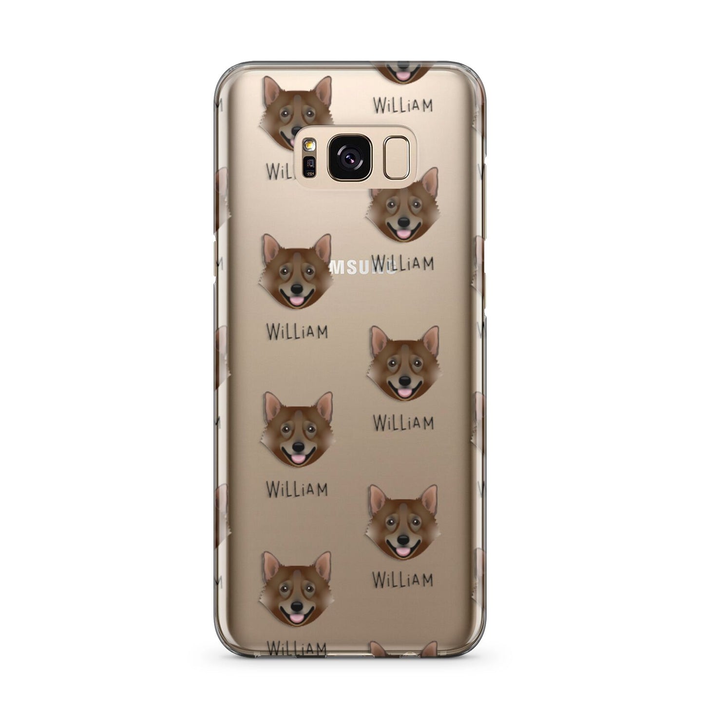 Swedish Vallhund Icon with Name Samsung Galaxy S8 Plus Case