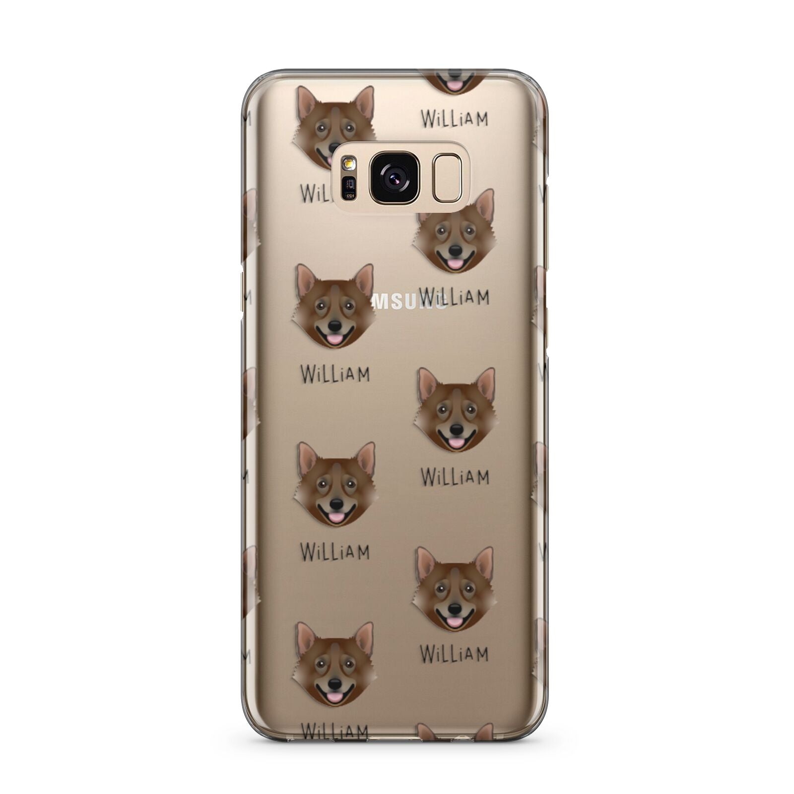 Swedish Vallhund Icon with Name Samsung Galaxy S8 Plus Case