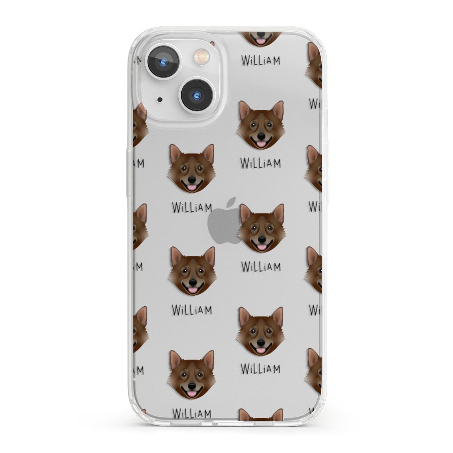 Swedish Vallhund Icon with Name iPhone 13 Clear Bumper Case