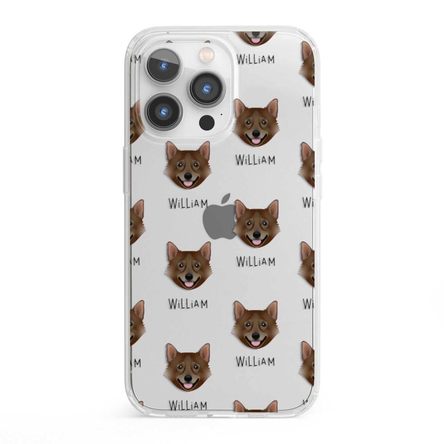 Swedish Vallhund Icon with Name iPhone 13 Pro Clear Bumper Case