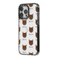 Swedish Vallhund Icon with Name iPhone 14 Pro Max Black Impact Case Side Angle on Silver phone