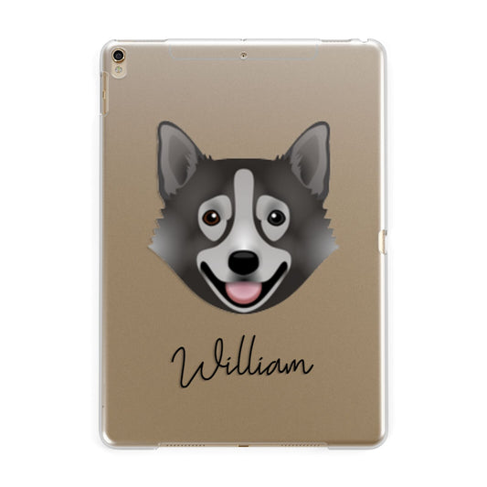 Swedish Vallhund Personalised Apple iPad Gold Case