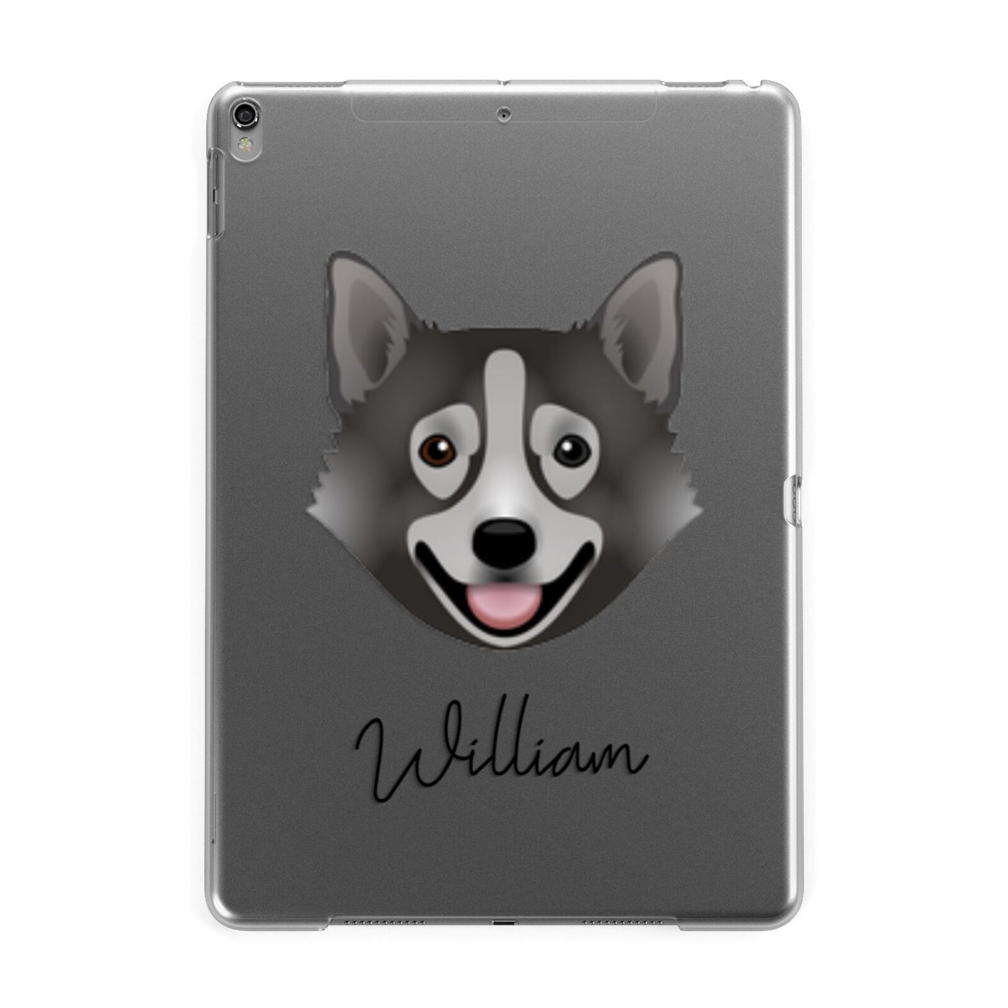 Swedish Vallhund Personalised Apple iPad Grey Case