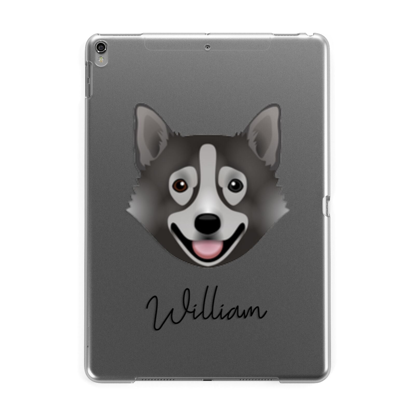 Swedish Vallhund Personalised Apple iPad Grey Case