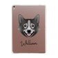 Swedish Vallhund Personalised Apple iPad Rose Gold Case