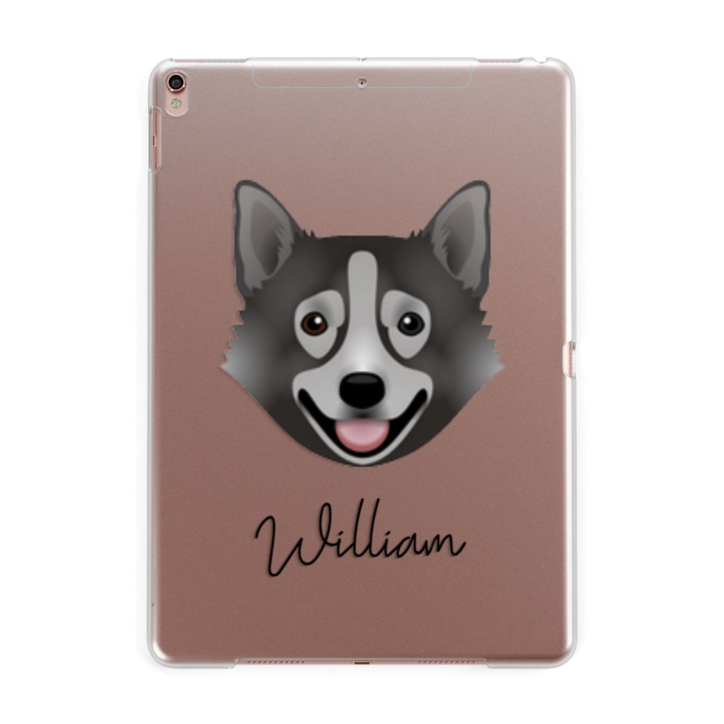 Swedish Vallhund Personalised Apple iPad Rose Gold Case