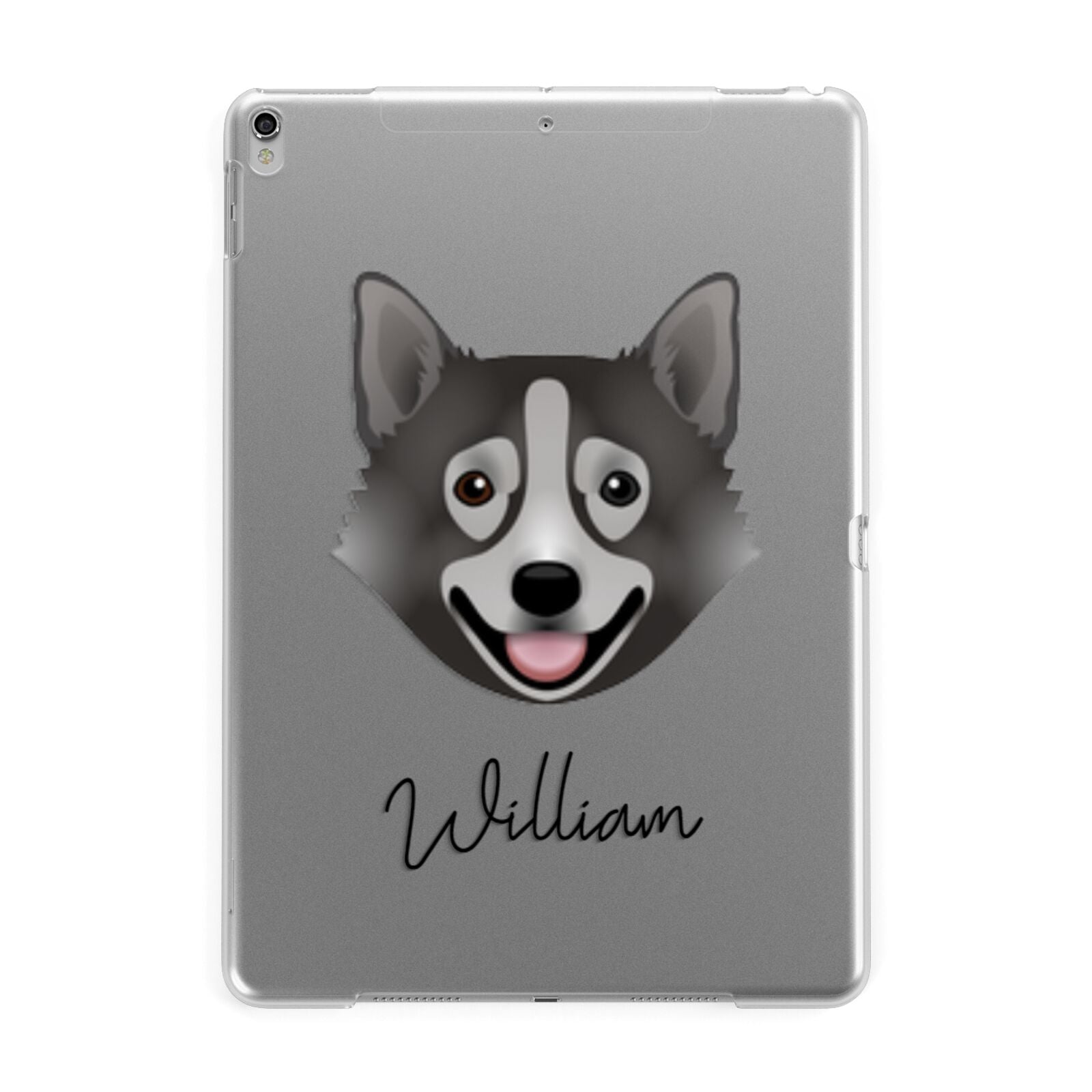 Swedish Vallhund Personalised Apple iPad Silver Case