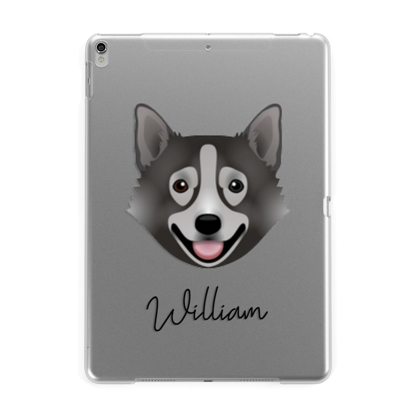 Swedish Vallhund Personalised Apple iPad Silver Case