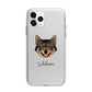 Swedish Vallhund Personalised Apple iPhone 11 Pro in Silver with Bumper Case