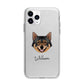 Swedish Vallhund Personalised Apple iPhone 11 Pro in Silver with Bumper Case