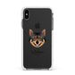 Swedish Vallhund Personalised Apple iPhone Xs Max Impact Case White Edge on Black Phone