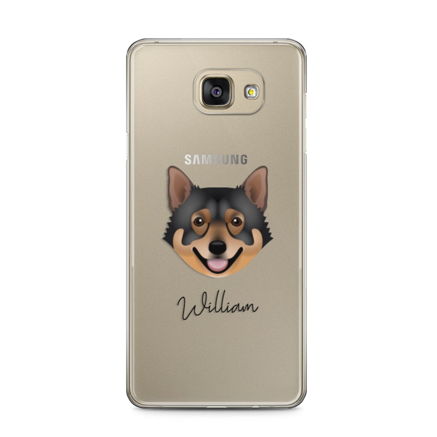 Swedish Vallhund Personalised Samsung Galaxy A5 2016 Case on gold phone