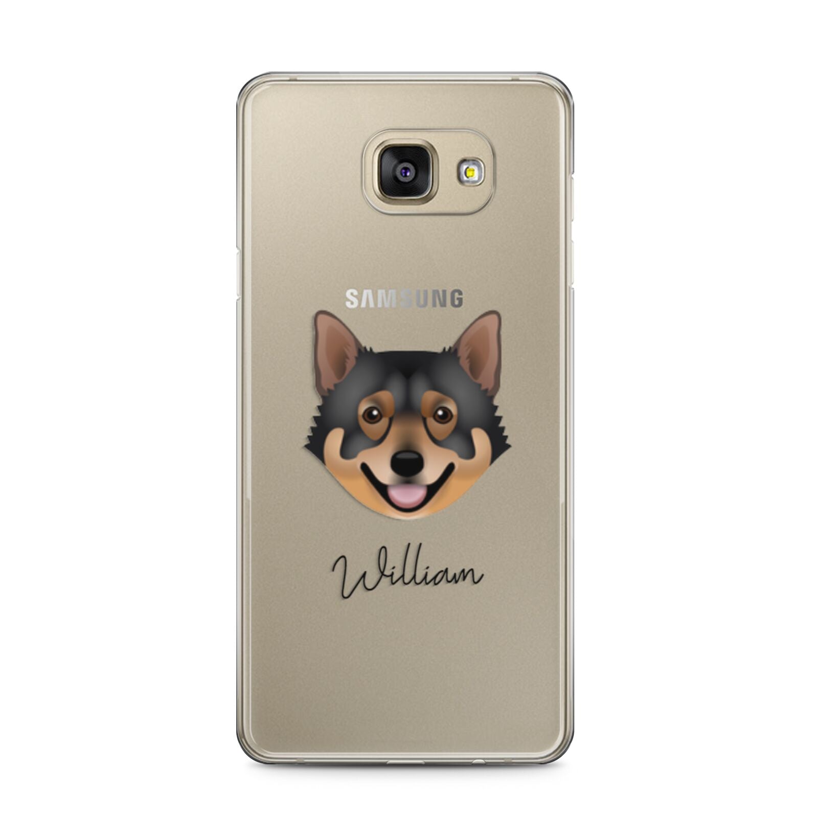 Swedish Vallhund Personalised Samsung Galaxy A5 2016 Case on gold phone