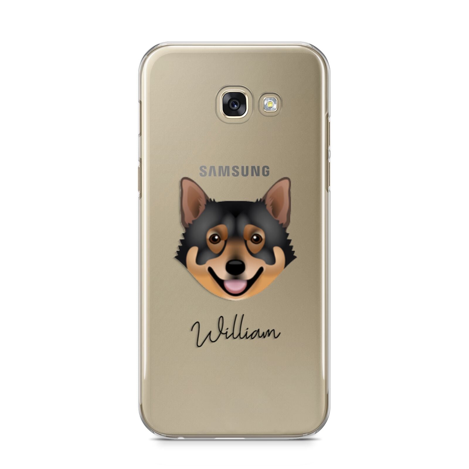 Swedish Vallhund Personalised Samsung Galaxy A5 2017 Case on gold phone