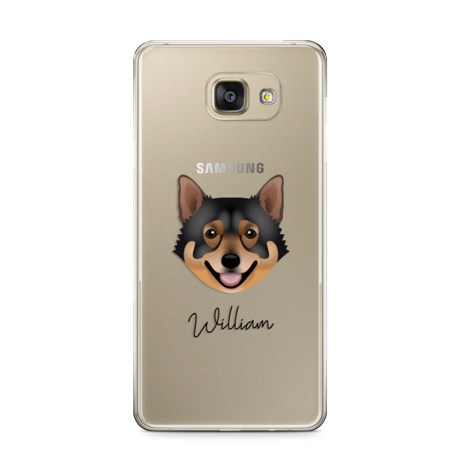 Swedish Vallhund Personalised Samsung Galaxy A9 2016 Case on gold phone