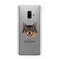 Swedish Vallhund Personalised Samsung Galaxy S9 Plus Case on Silver phone