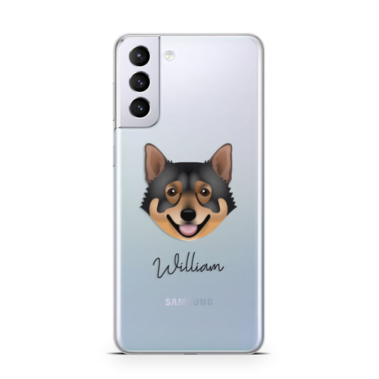Swedish Vallhund Personalised Samsung S21 Plus Phone Case