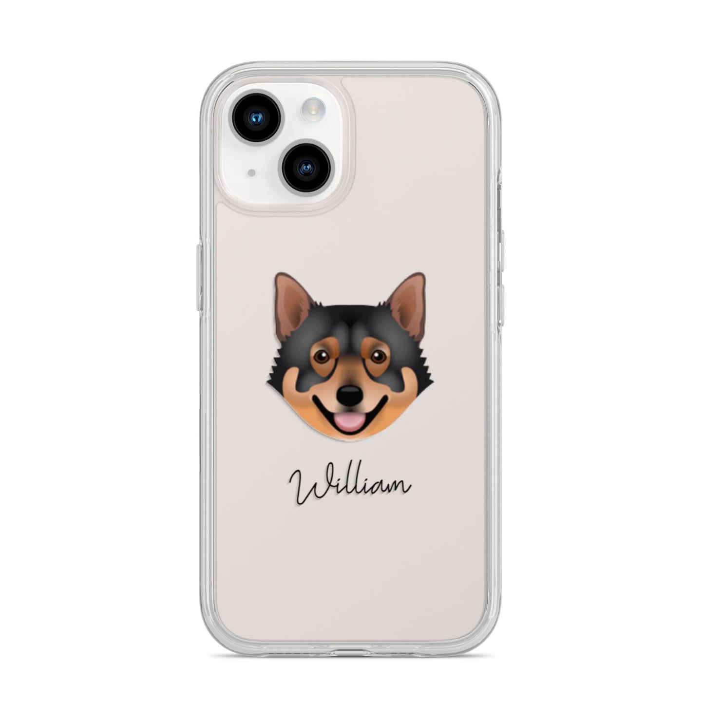 Swedish Vallhund Personalised iPhone 14 Clear Tough Case Starlight