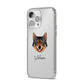 Swedish Vallhund Personalised iPhone 14 Pro Max Clear Tough Case Silver Angled Image