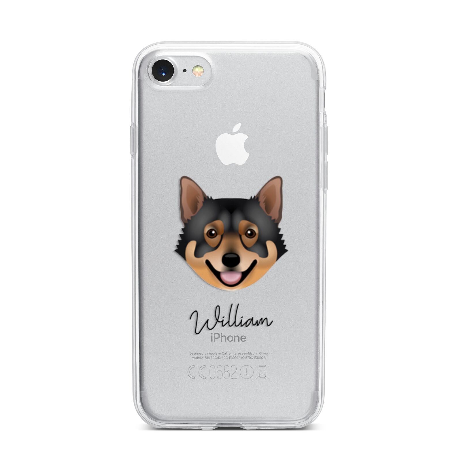Swedish Vallhund Personalised iPhone 7 Bumper Case on Silver iPhone